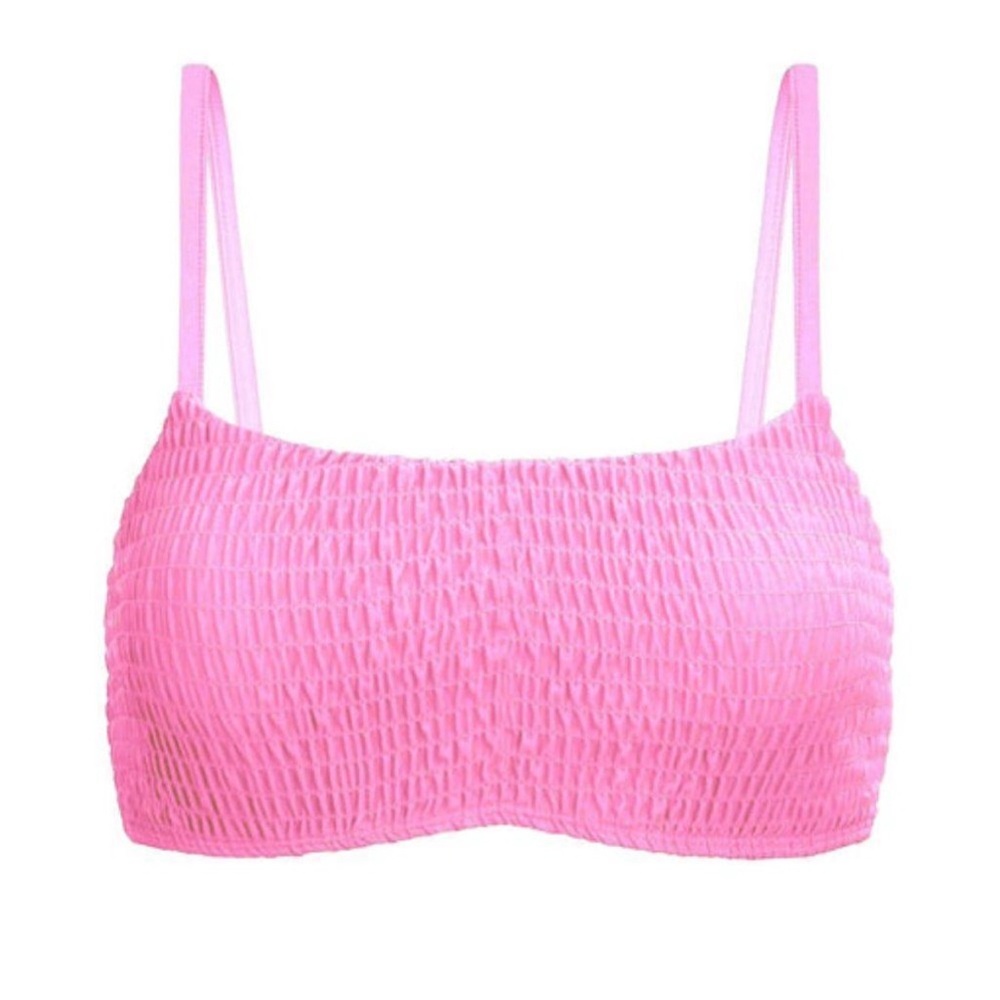 Ladies Mosmann Australia‎ Pink Shirred Bikini Top Size Medium